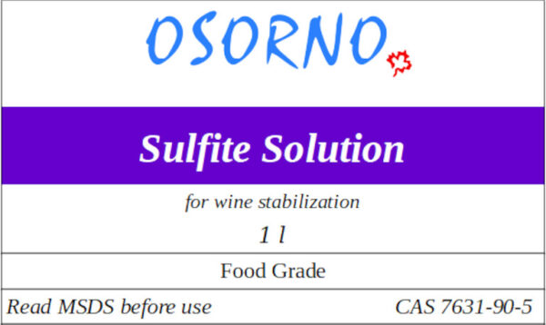 sulfite solution for wine
