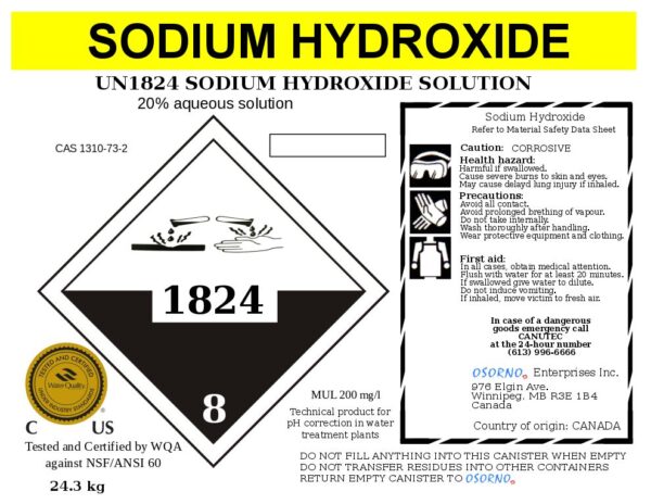 sodium hydroxide 20 L