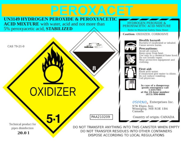 Peroxacet - peracetic acid + hydrogen peroxide