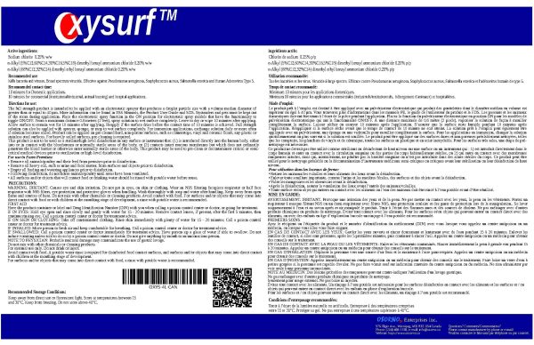 Oxysurf label backside